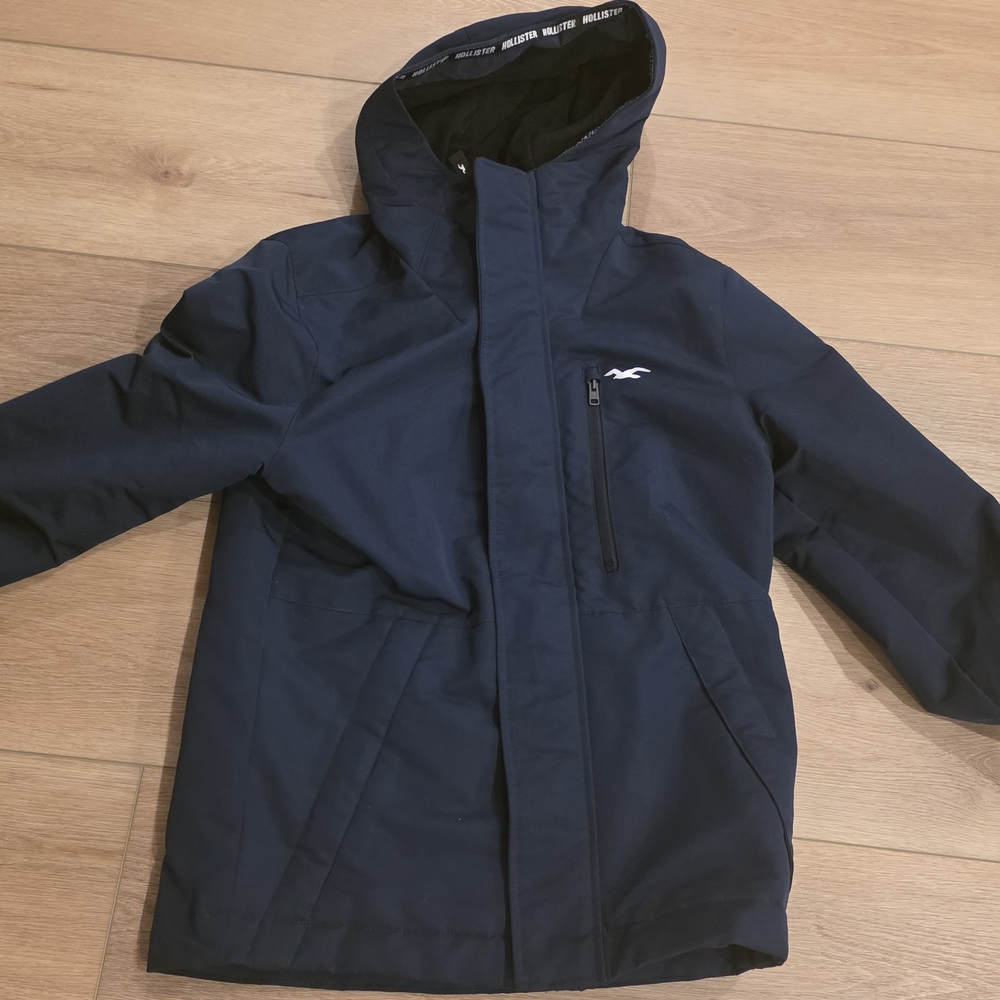 Navy Blue Hooded Jacket